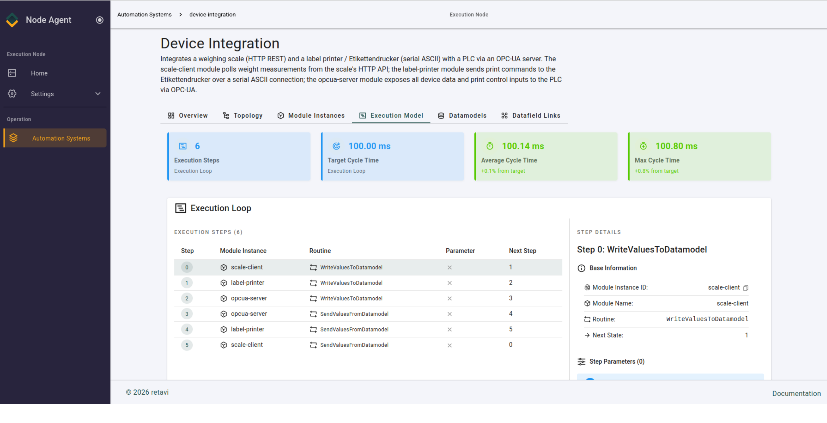 Betrieb des Universal Device Integrator im Produktionsumfeld